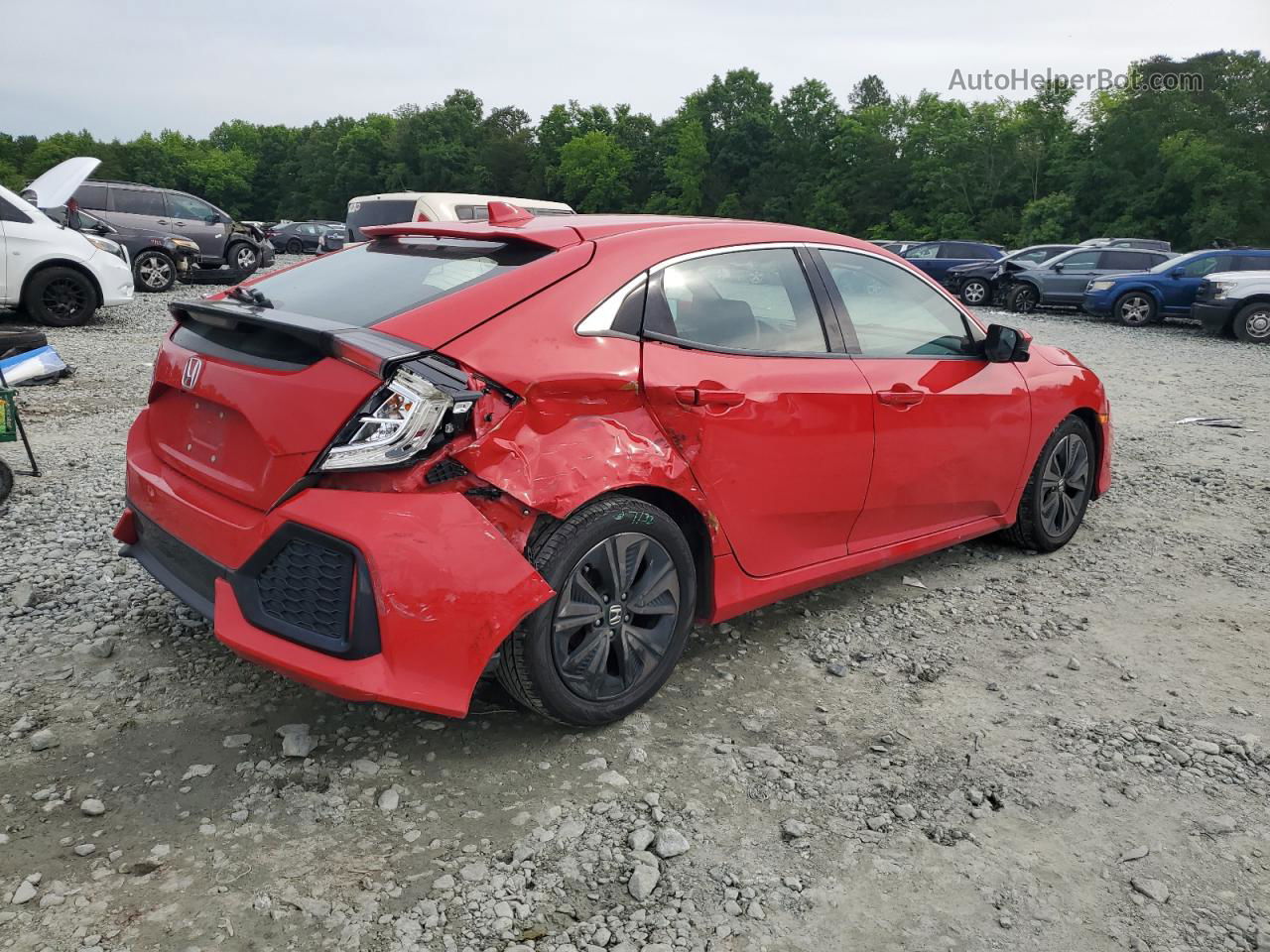 2017 Honda Civic Ex Red vin: SHHFK7H57HU422629