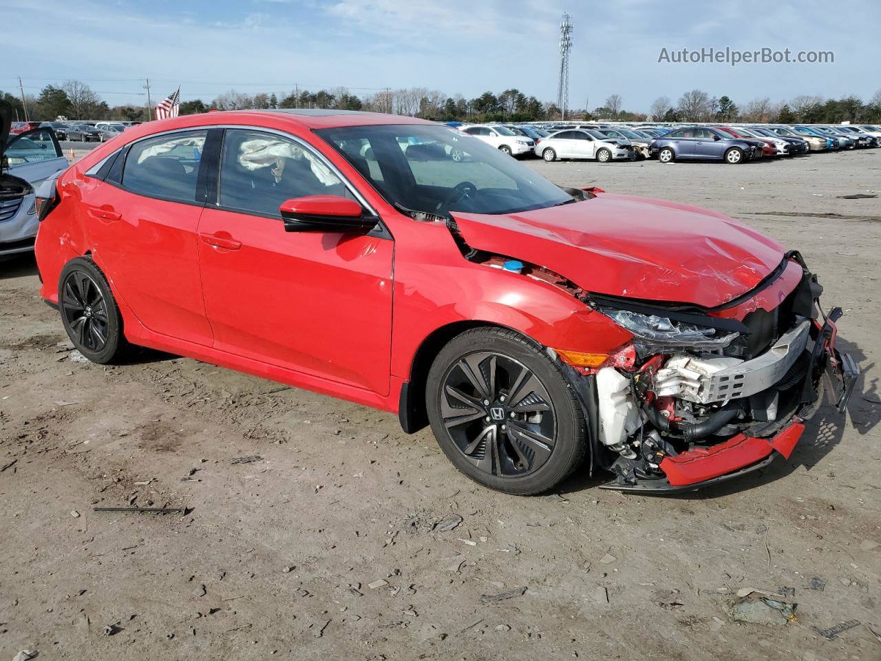 2017 Honda Civic Ex Red vin: SHHFK7H59HU217698