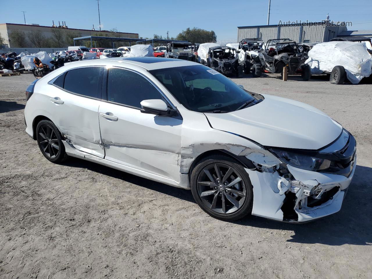 2020 Honda Civic Ex White vin: SHHFK7H60LU211449