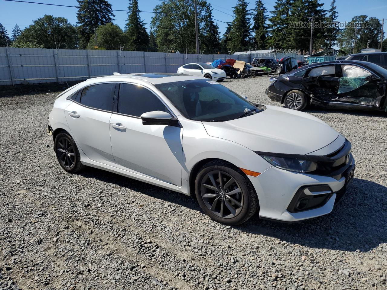 2020 Honda Civic Ex White vin: SHHFK7H63LU420717