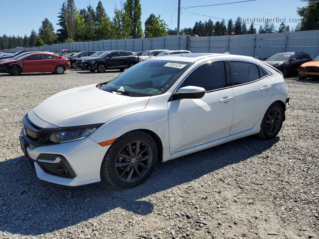 2020 Honda Civic Ex White vin: SHHFK7H63LU420717