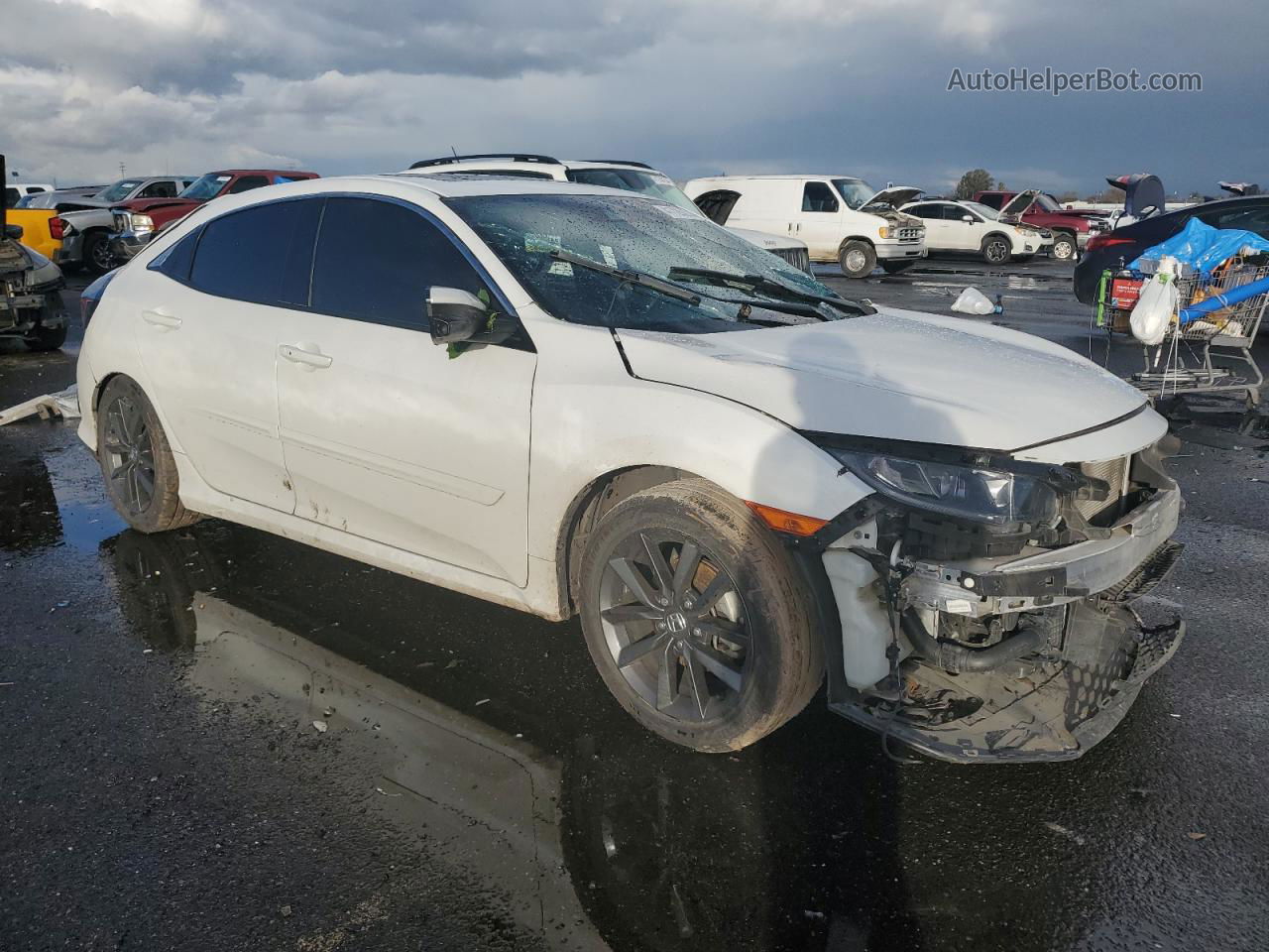 2020 Honda Civic Ex White vin: SHHFK7H67LU406464