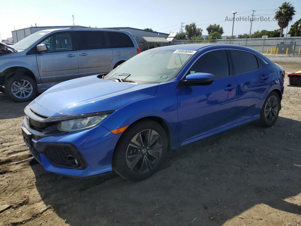 2017 Honda Civic Exl Blue vin: SHHFK7H70HU401123