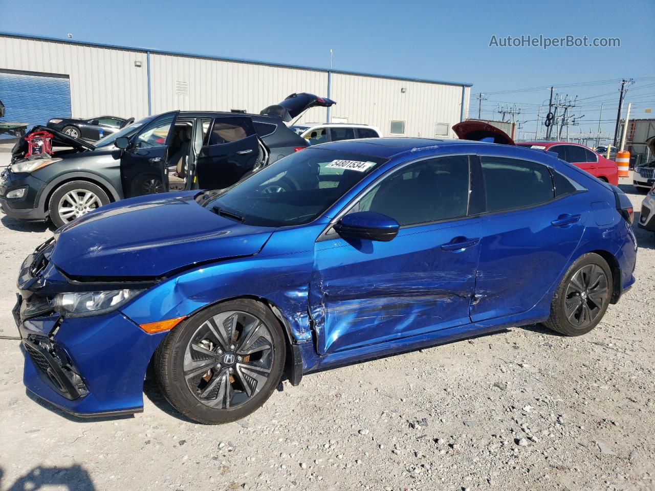 2017 Honda Civic Exl Blue vin: SHHFK7H77HU202893