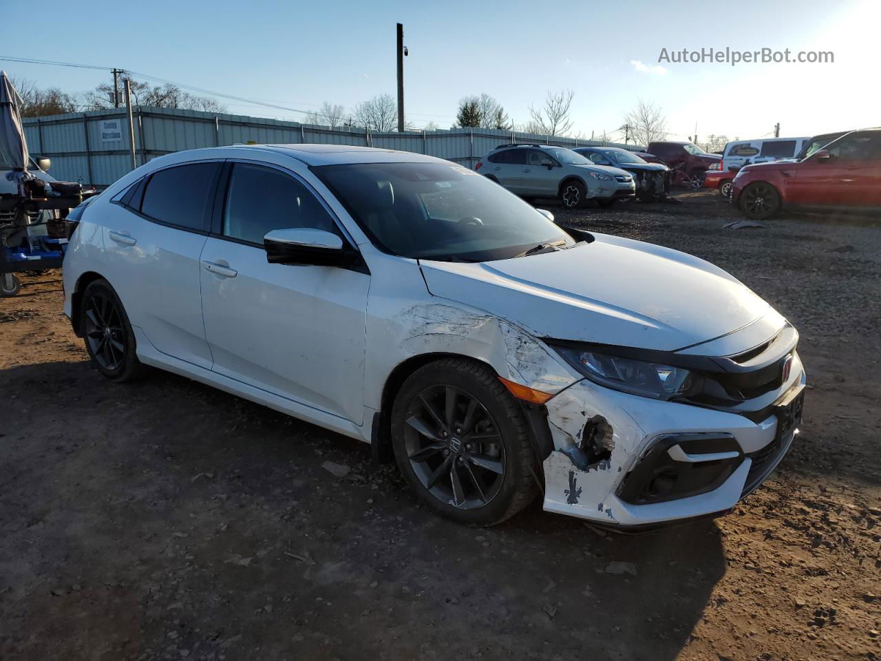 2020 Honda Civic Exl White vin: SHHFK7H82LU406972