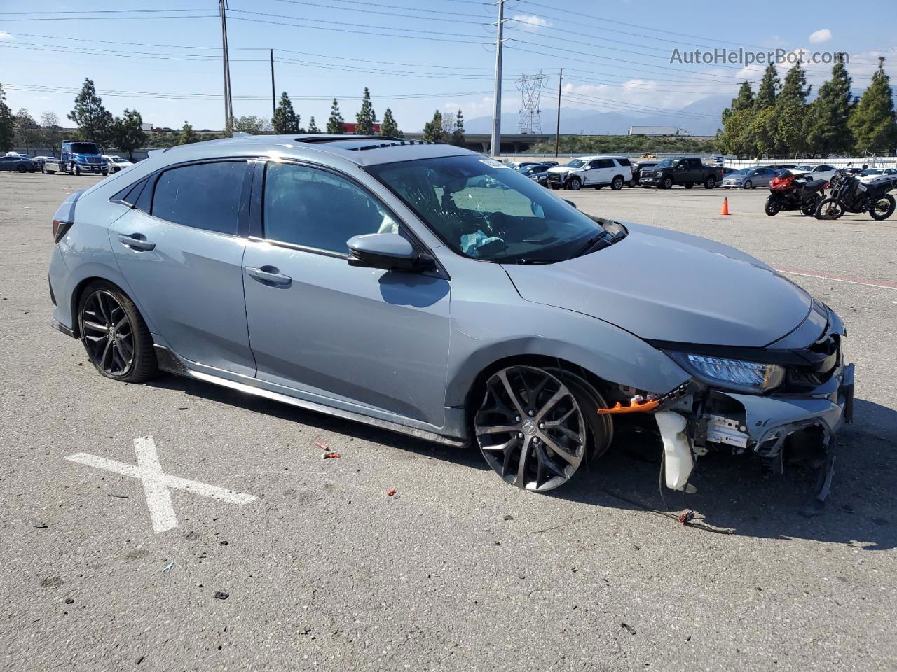 2020 Honda Civic Sport Touring Gray vin: SHHFK7H96LU418714