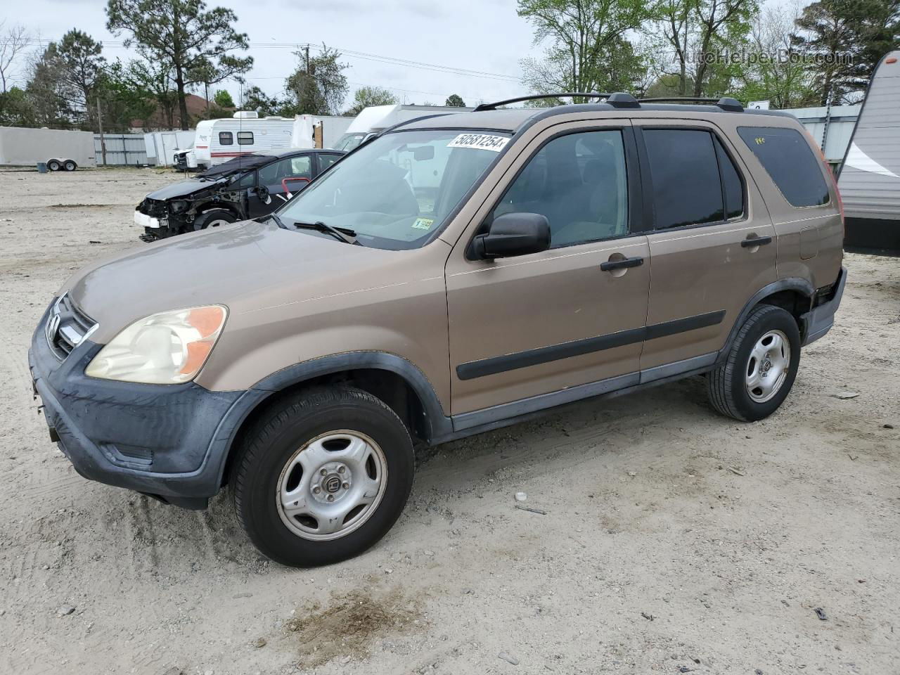 2004 Honda Cr-v Lx Tan vin: SHSRD68434U207620