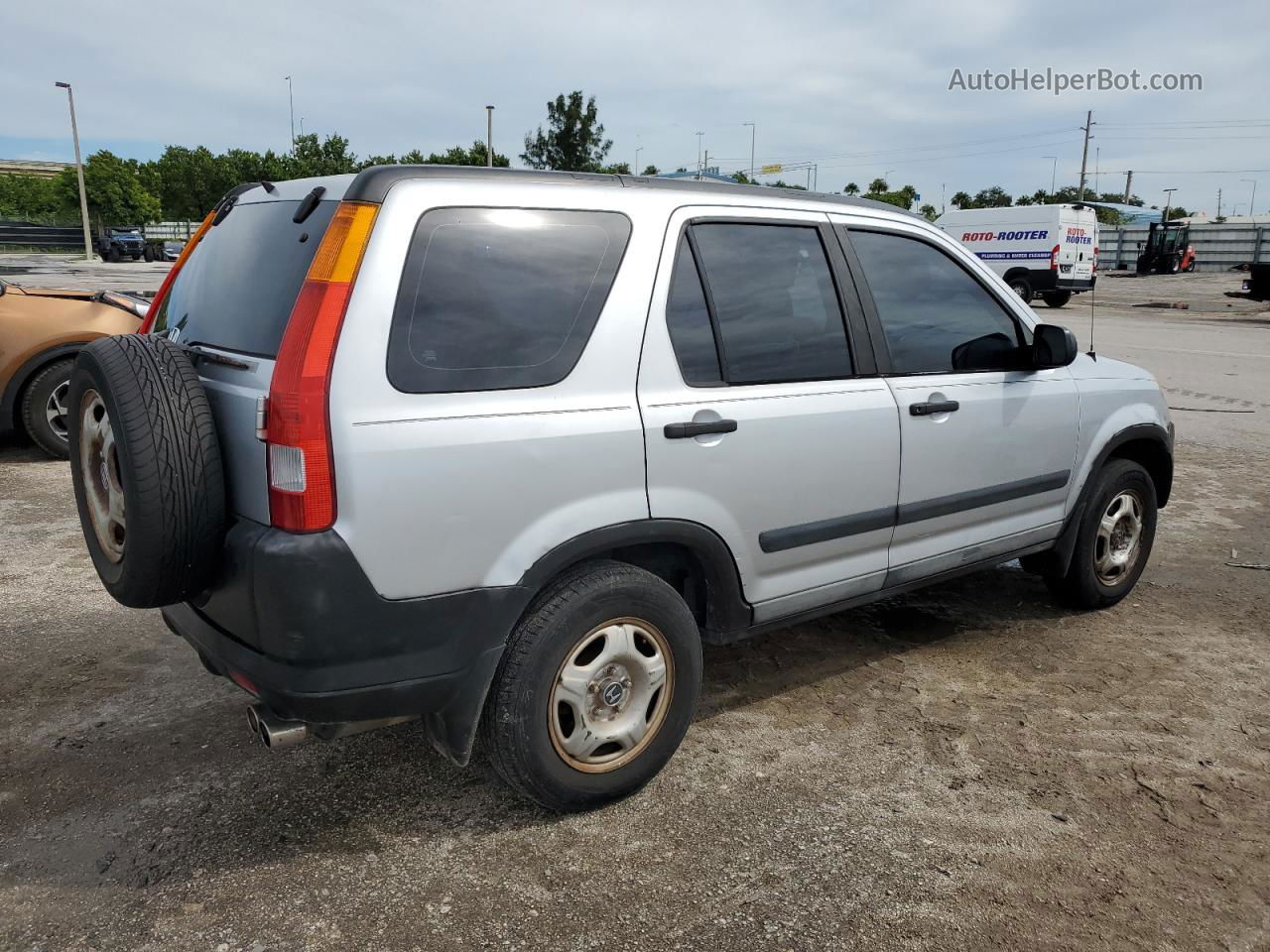 2004 Honda Cr-v Lx Silver vin: SHSRD68444U205844