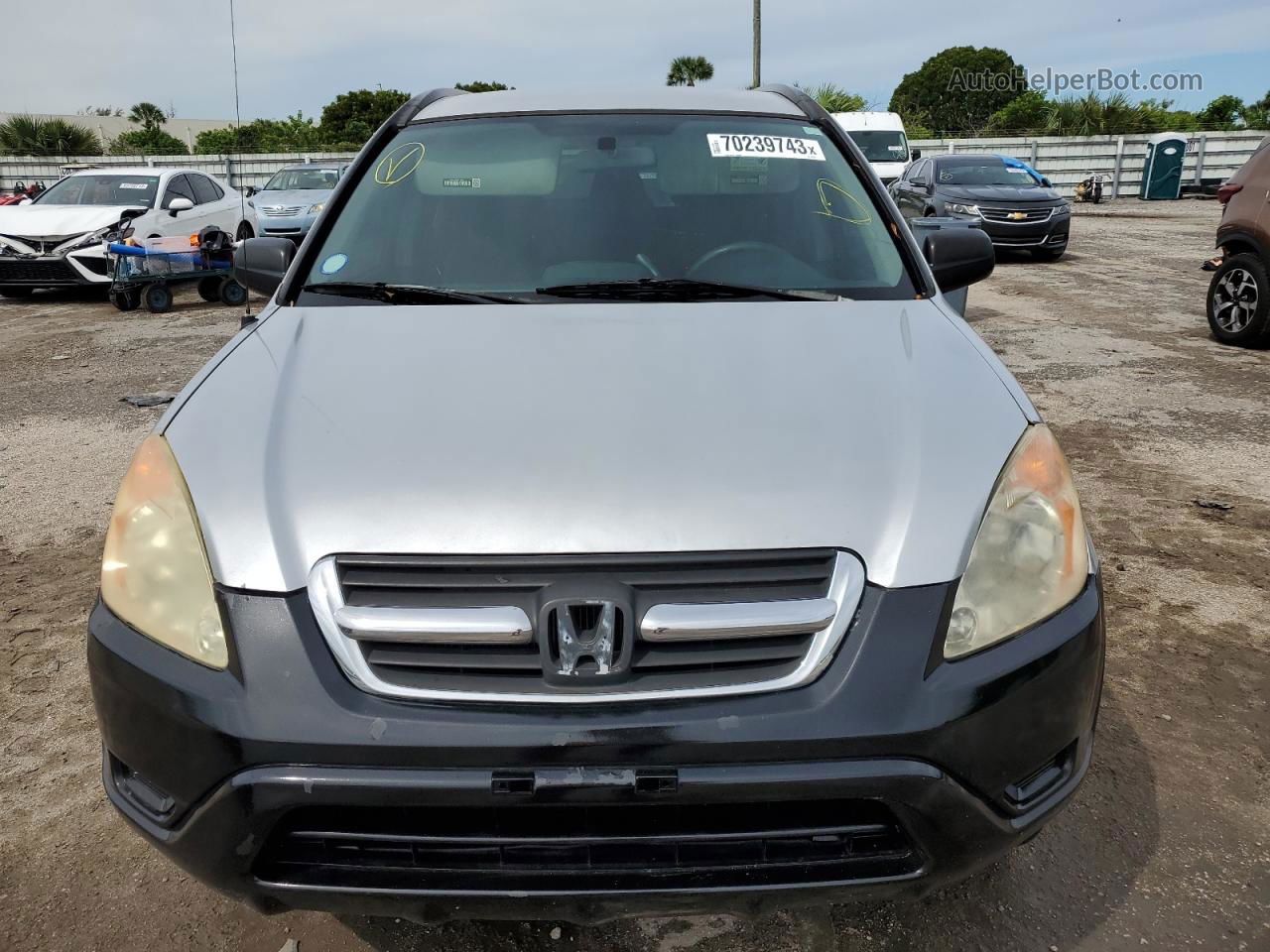 2004 Honda Cr-v Lx Silver vin: SHSRD68444U205844