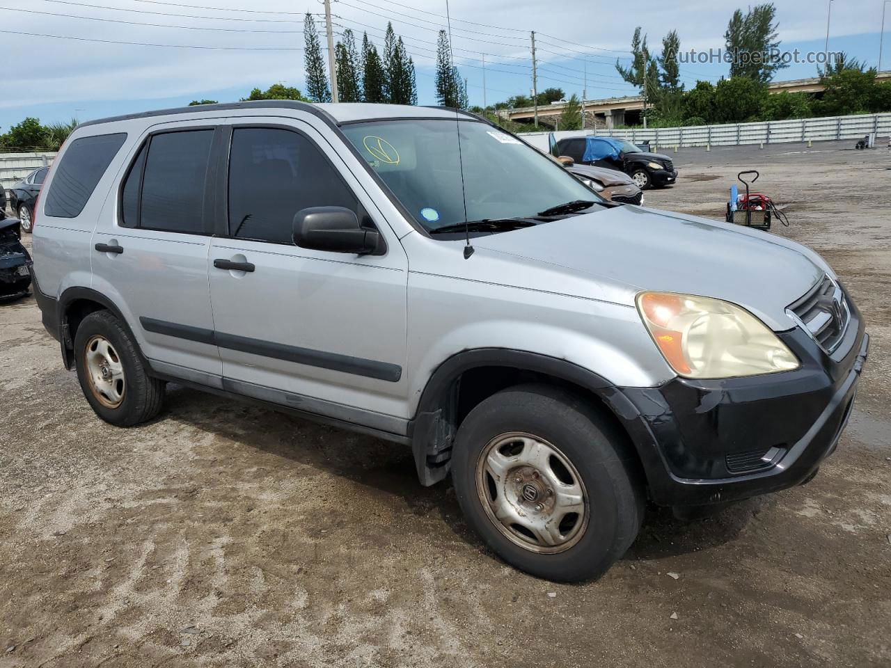 2004 Honda Cr-v Lx Silver vin: SHSRD68444U205844