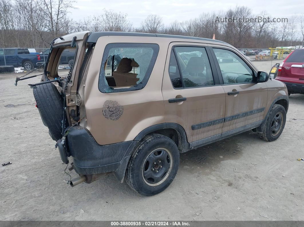 2004 Honda Cr-v Lx Brown vin: SHSRD77434U211271