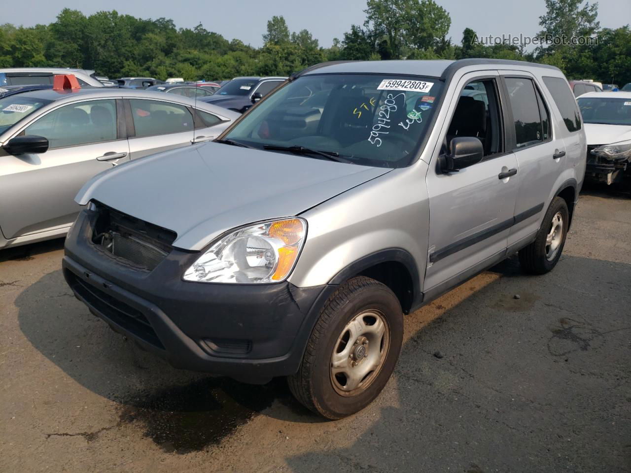 2004 Honda Cr-v Lx Silver vin: SHSRD784X4U211556