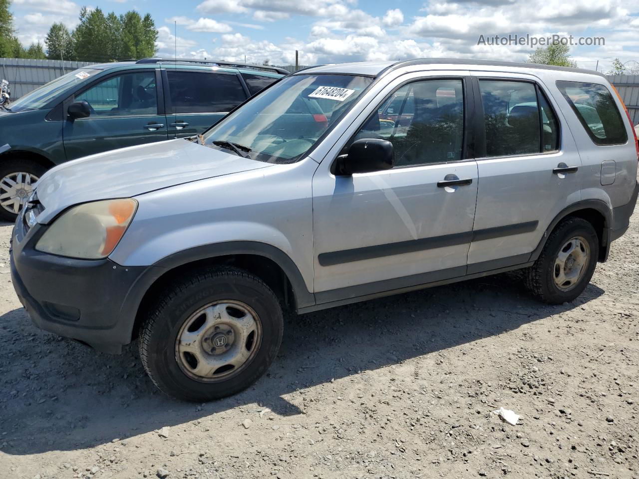 2004 Honda Cr-v Lx Silver vin: SHSRD78584U252034