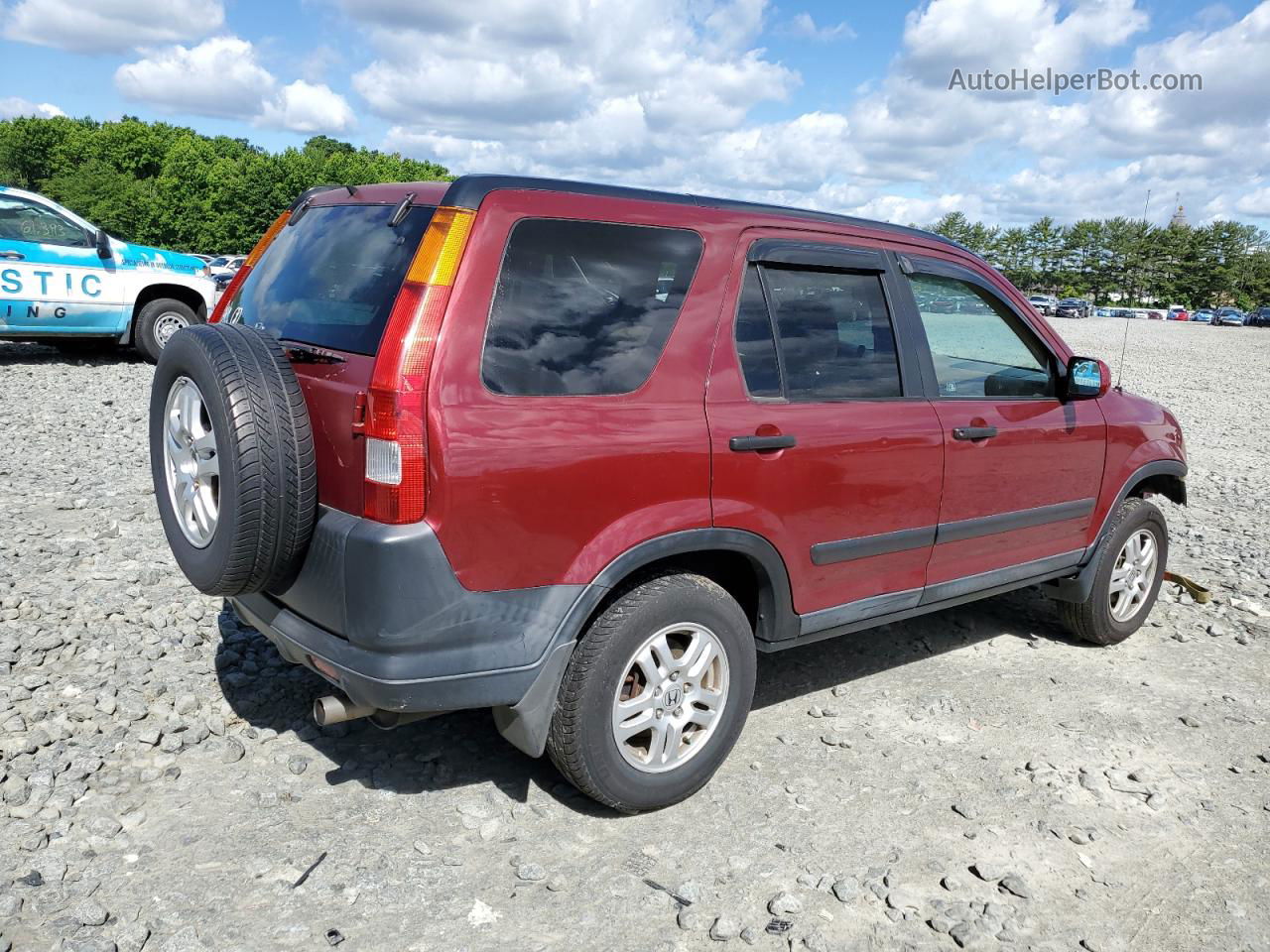 2004 Honda Cr-v Ex Red vin: SHSRD78804U245492