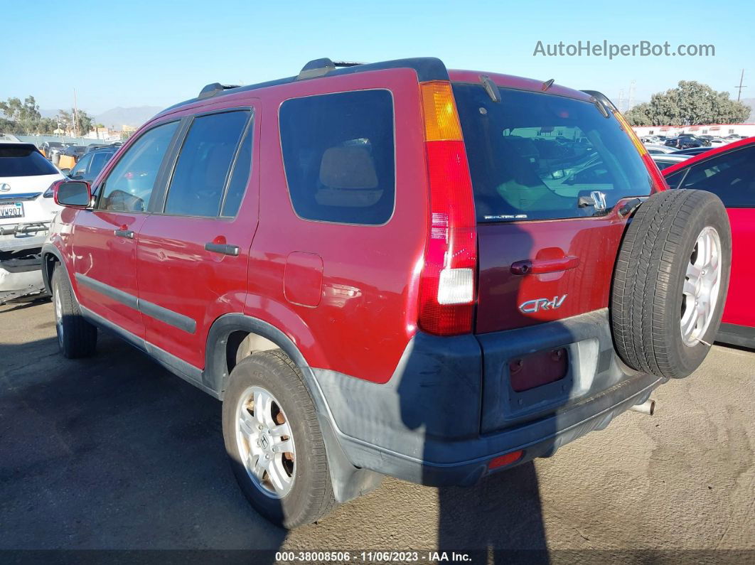 2004 Honda Cr-v Ex Burgundy vin: SHSRD78814U229897