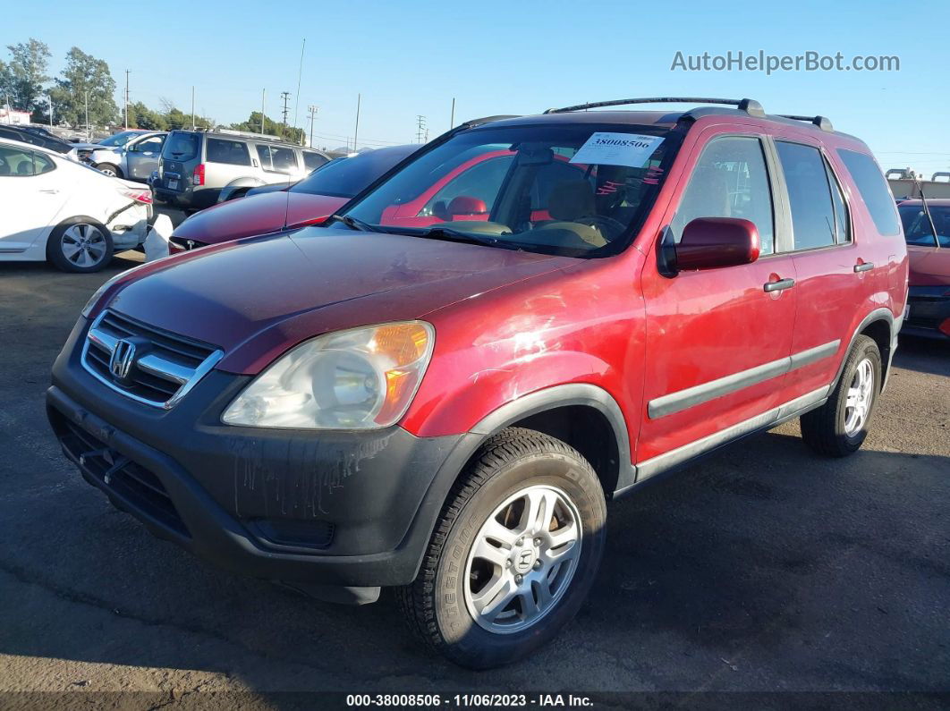 2004 Honda Cr-v Ex Burgundy vin: SHSRD78814U229897