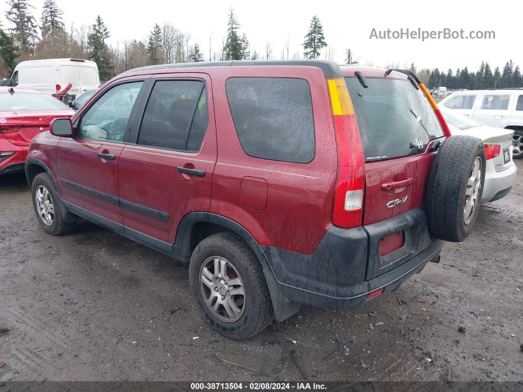 2004 Honda Cr-v Ex Red vin: SHSRD78814U237806