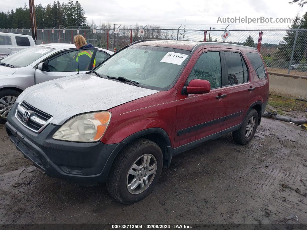 2004 Honda Cr-v Ex Red vin: SHSRD78814U237806