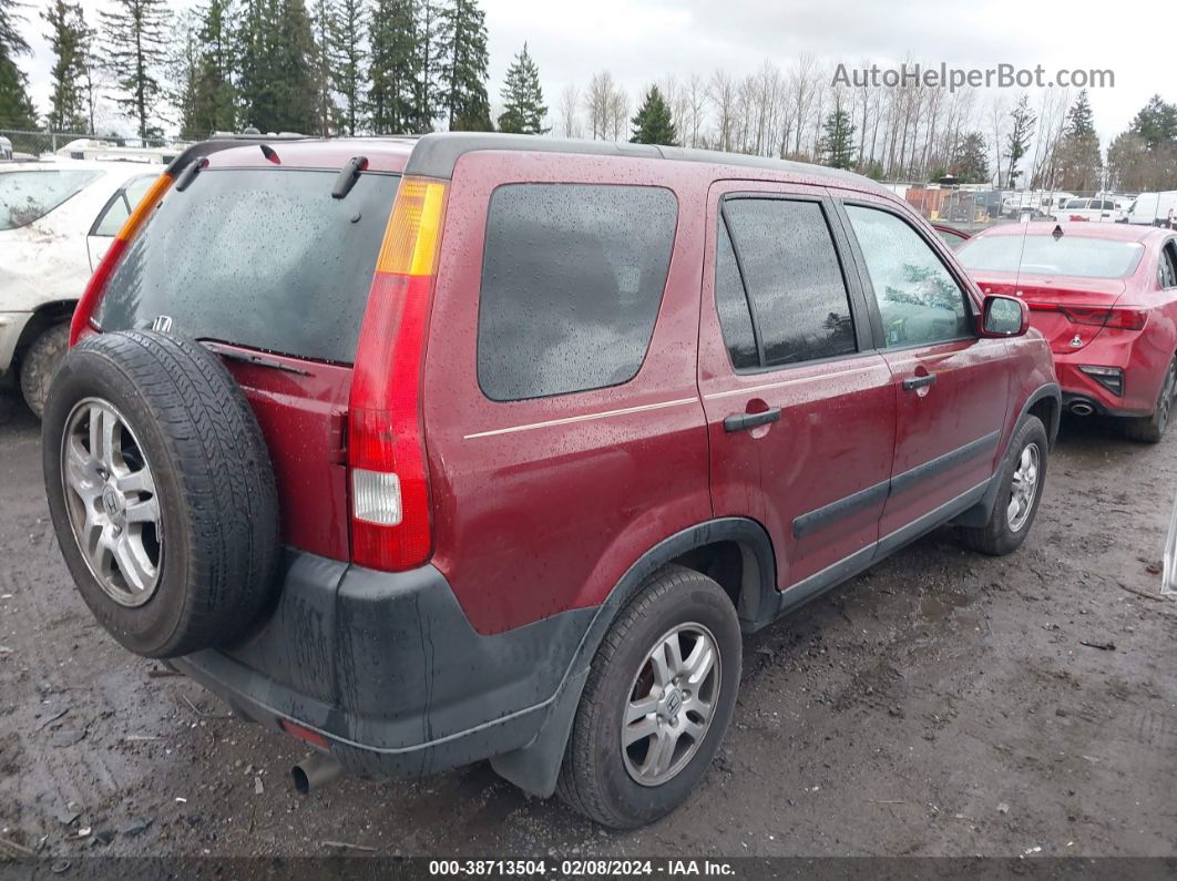 2004 Honda Cr-v Ex Red vin: SHSRD78814U237806