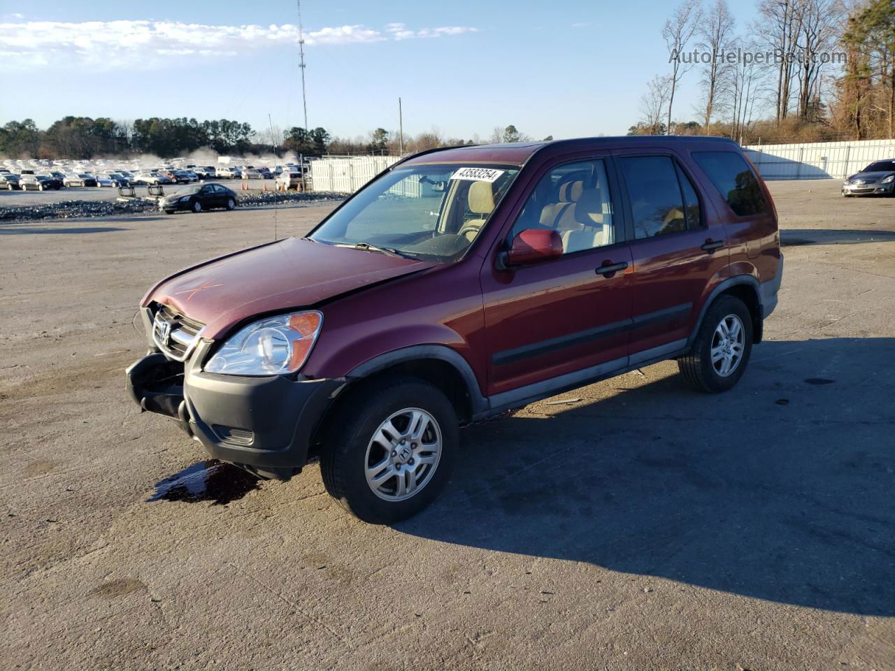 2004 Honda Cr-v Ex Burgundy vin: SHSRD78834U248970