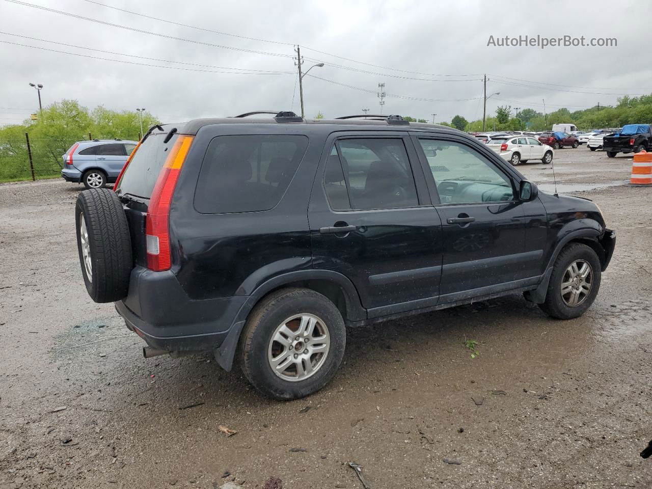 2004 Honda Cr-v Ex Black vin: SHSRD78854U225058