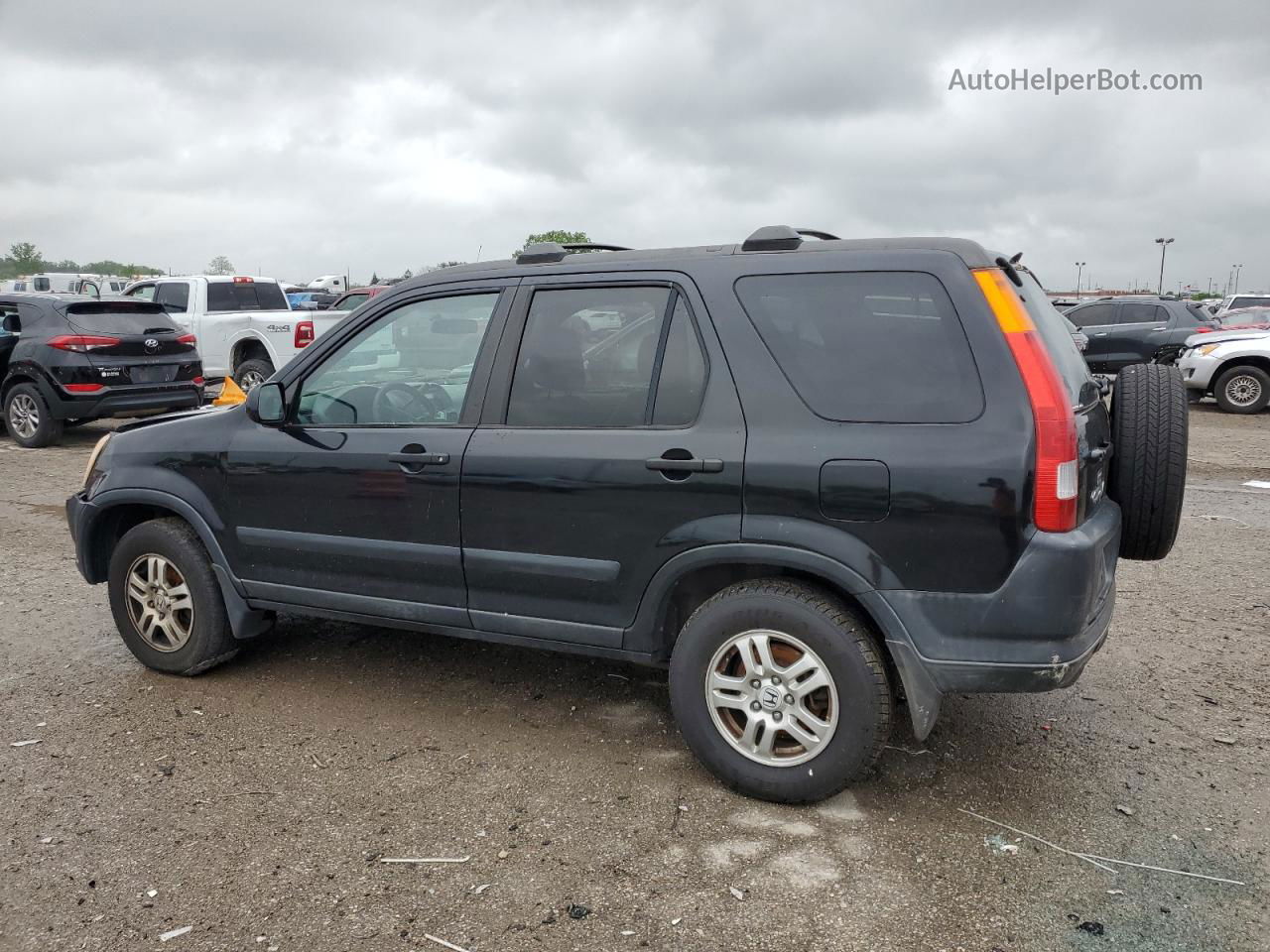 2004 Honda Cr-v Ex Black vin: SHSRD78854U225058