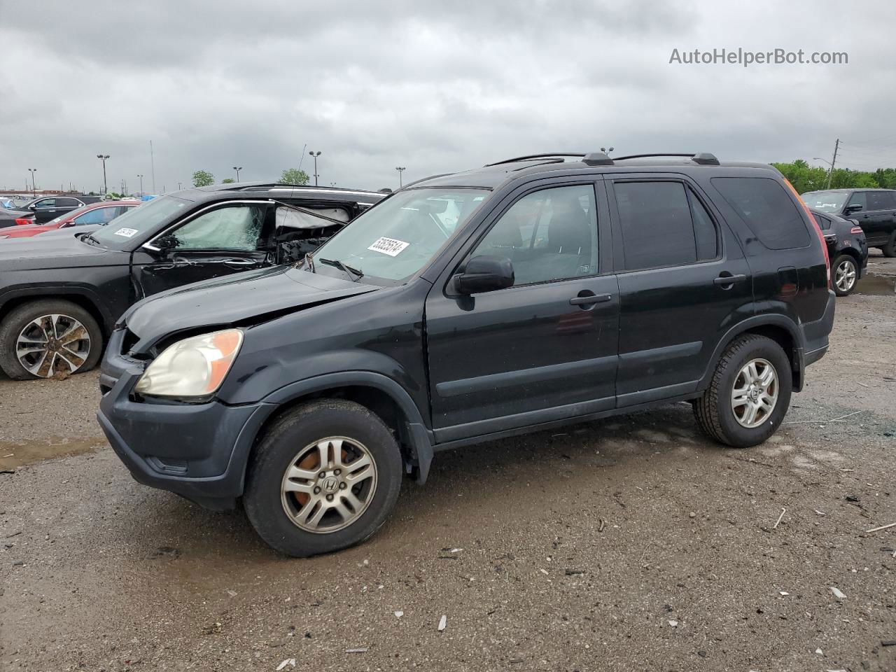 2004 Honda Cr-v Ex Black vin: SHSRD78854U225058