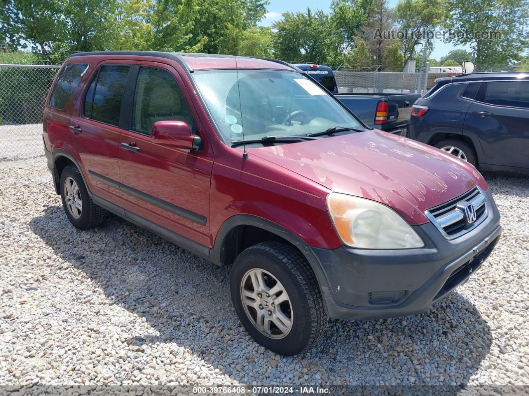 2004 Honda Cr-v Ex Red vin: SHSRD78864U210584