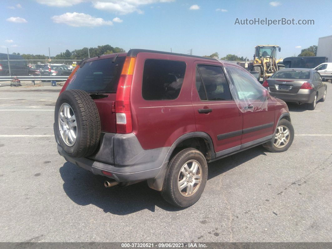 2004 Honda Cr-v Ex Burgundy vin: SHSRD78864U223724