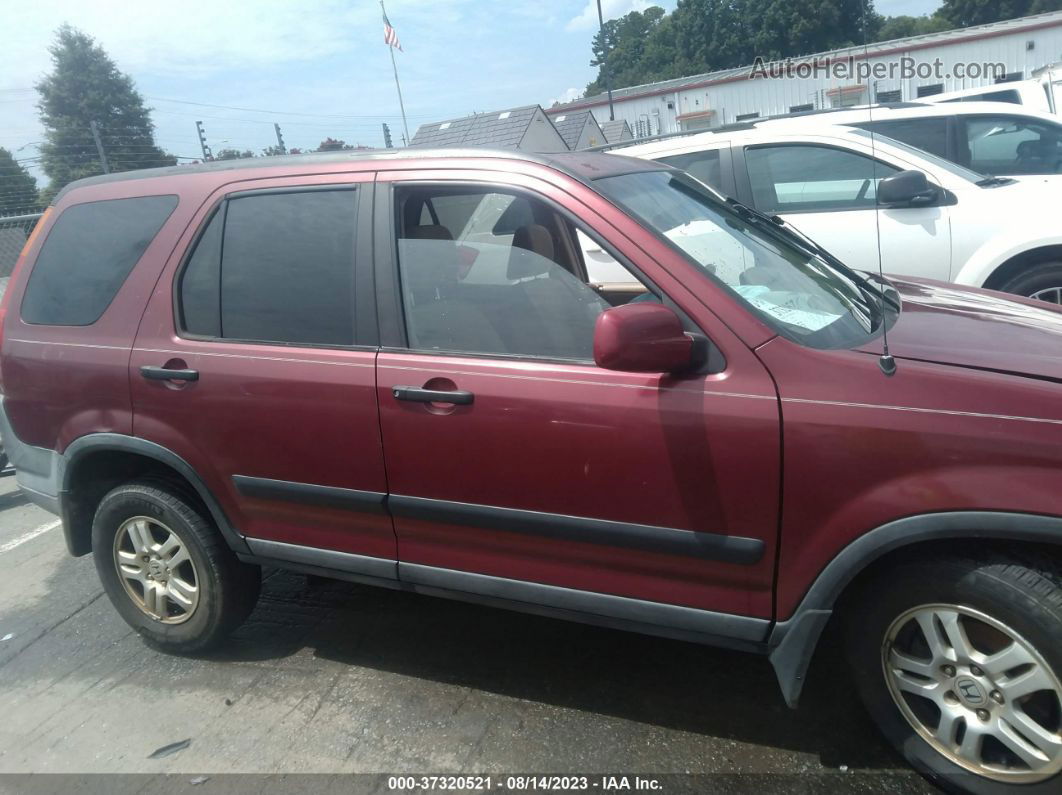 2004 Honda Cr-v Ex Burgundy vin: SHSRD78864U223724