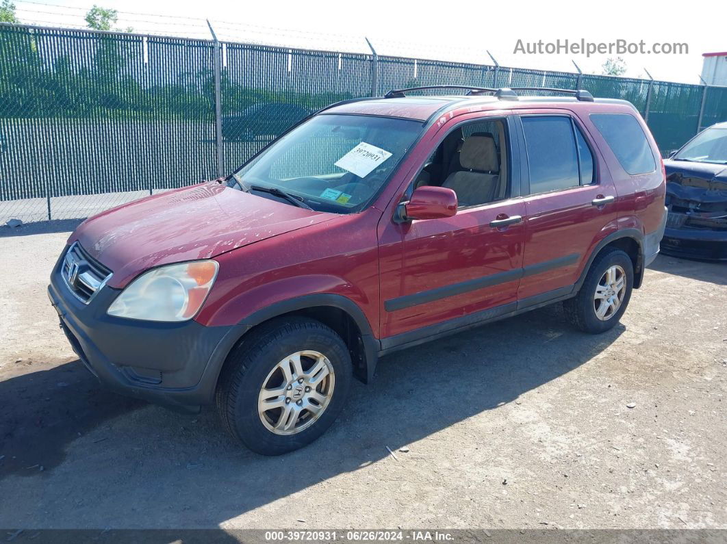 2004 Honda Cr-v Ex Red vin: SHSRD78864U237820