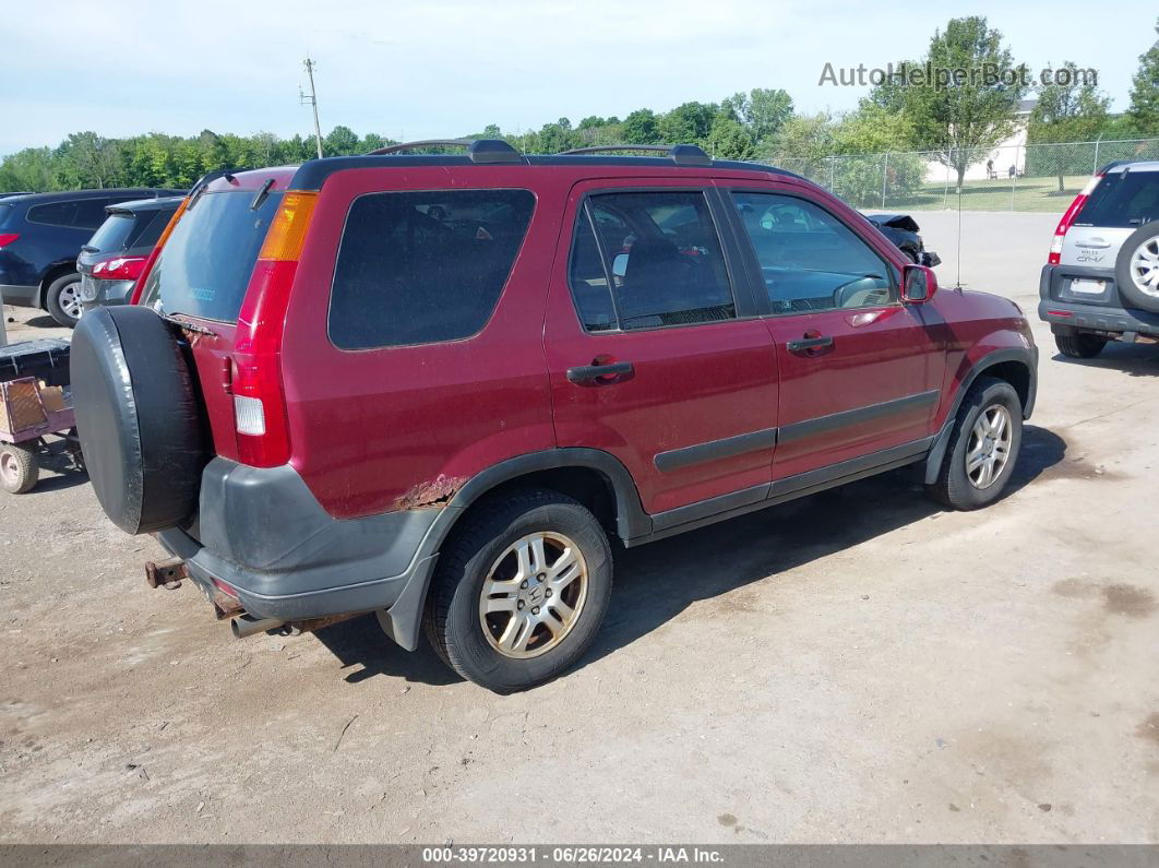 2004 Honda Cr-v Ex Red vin: SHSRD78864U237820