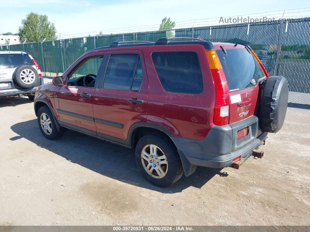 2004 Honda Cr-v Ex Red vin: SHSRD78864U237820