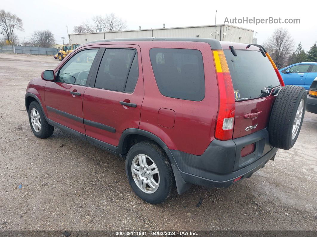 2004 Honda Cr-v Ex Red vin: SHSRD78874U209217