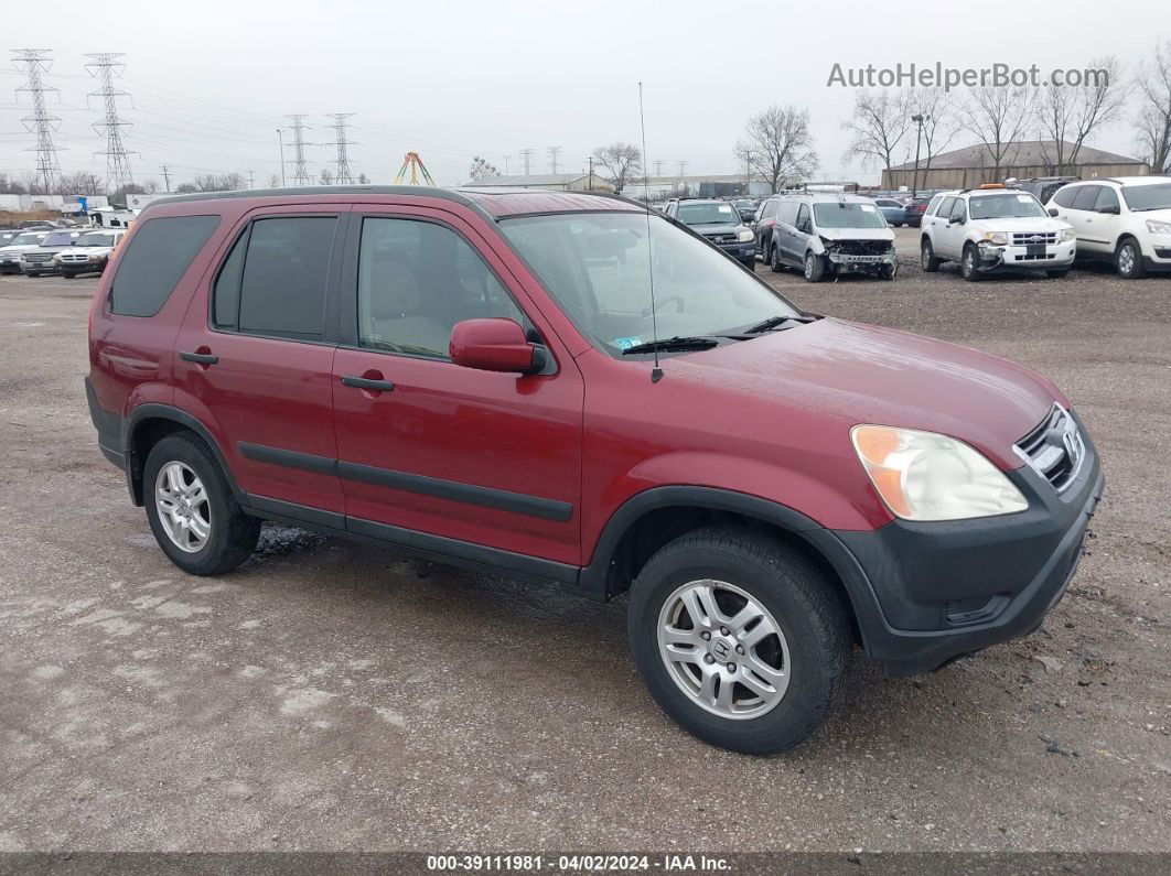 2004 Honda Cr-v Ex Red vin: SHSRD78874U209217