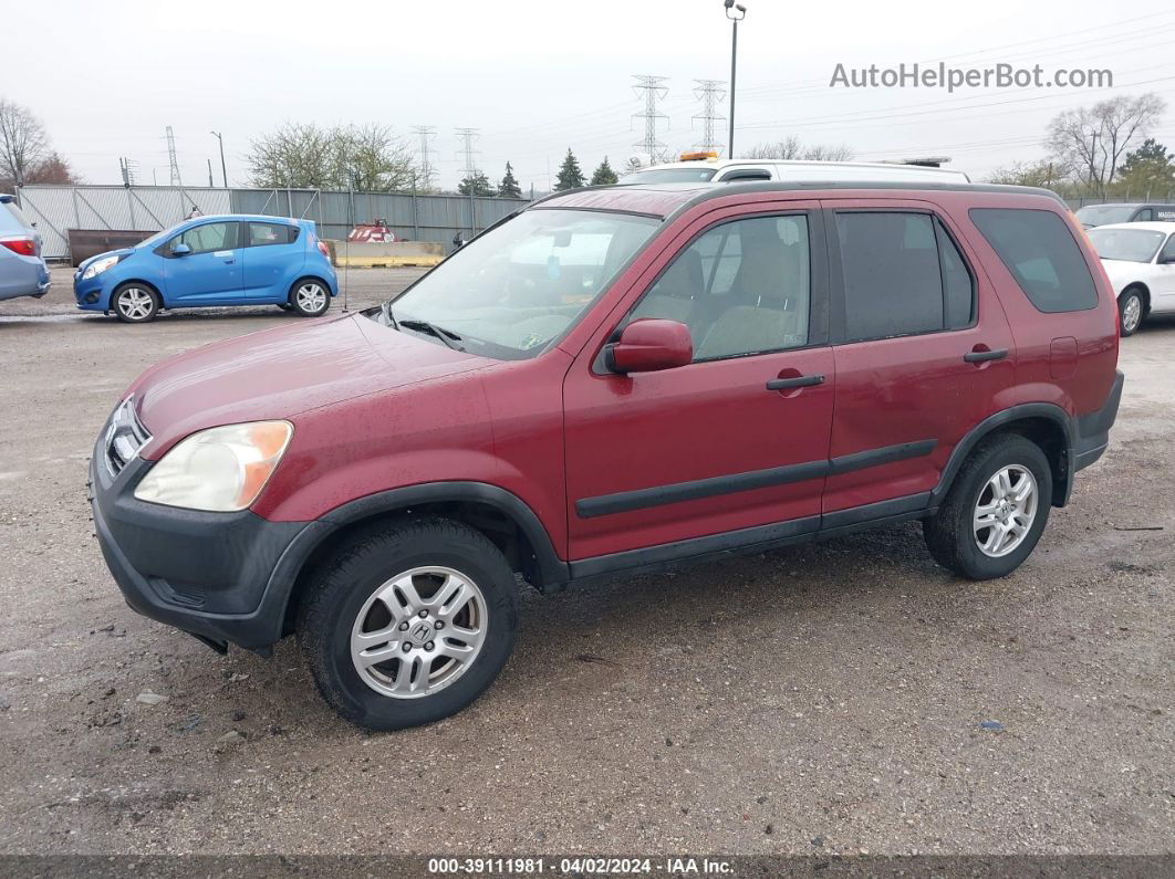 2004 Honda Cr-v Ex Red vin: SHSRD78874U209217