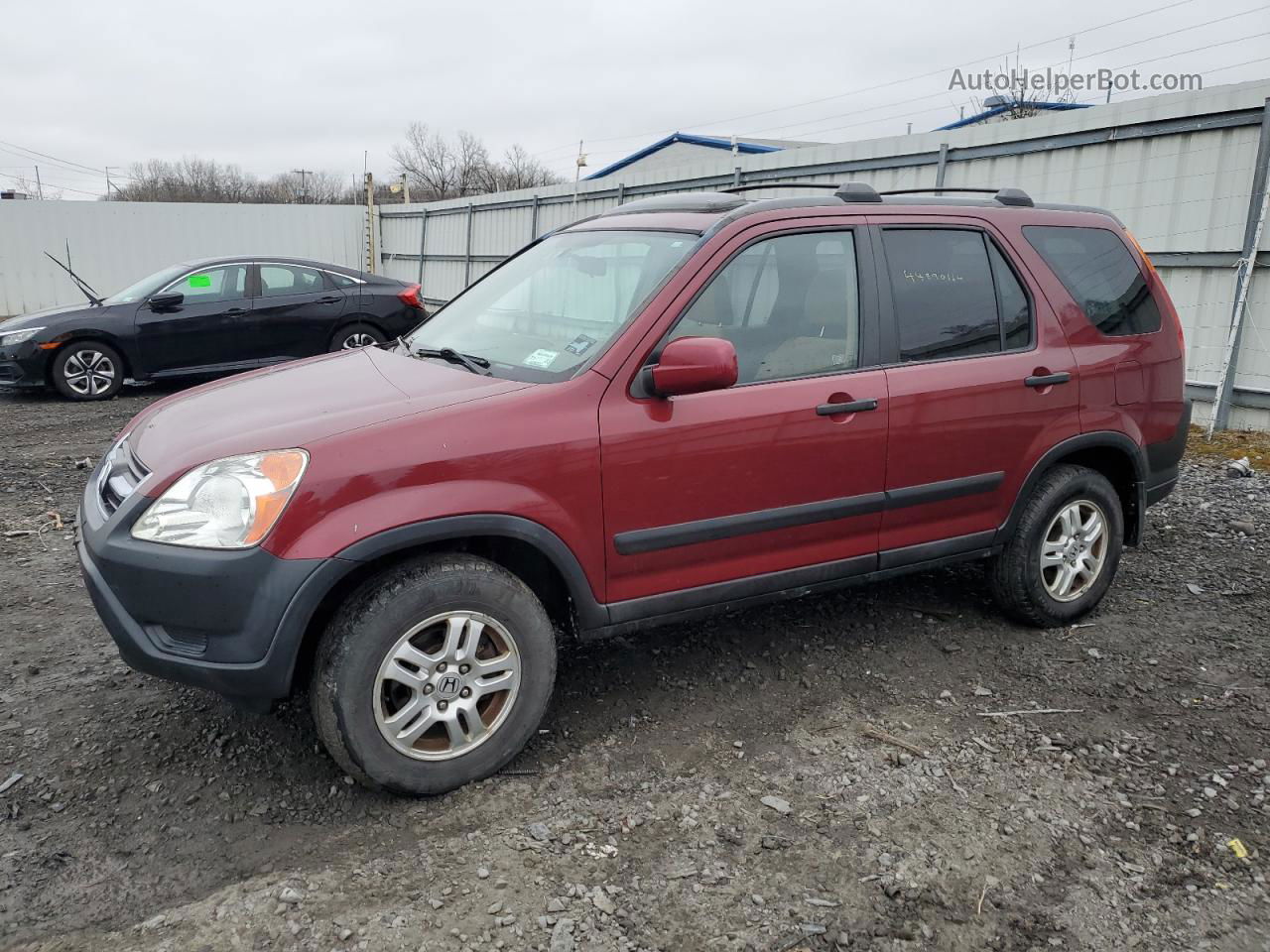 2004 Honda Cr-v Ex Red vin: SHSRD78874U225885