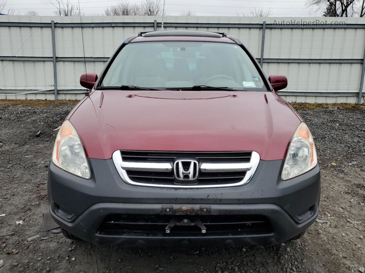 2004 Honda Cr-v Ex Red vin: SHSRD78874U225885