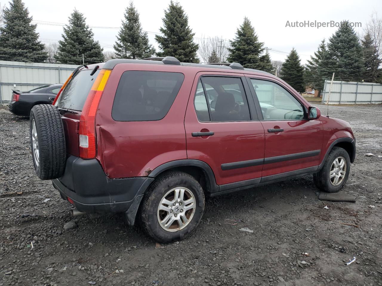 2004 Honda Cr-v Ex Red vin: SHSRD78874U225885