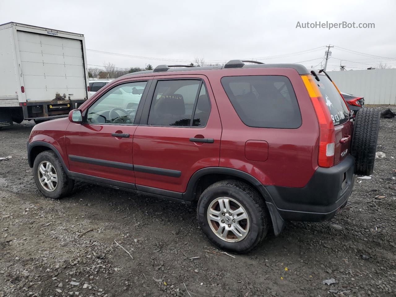 2004 Honda Cr-v Ex Red vin: SHSRD78874U225885