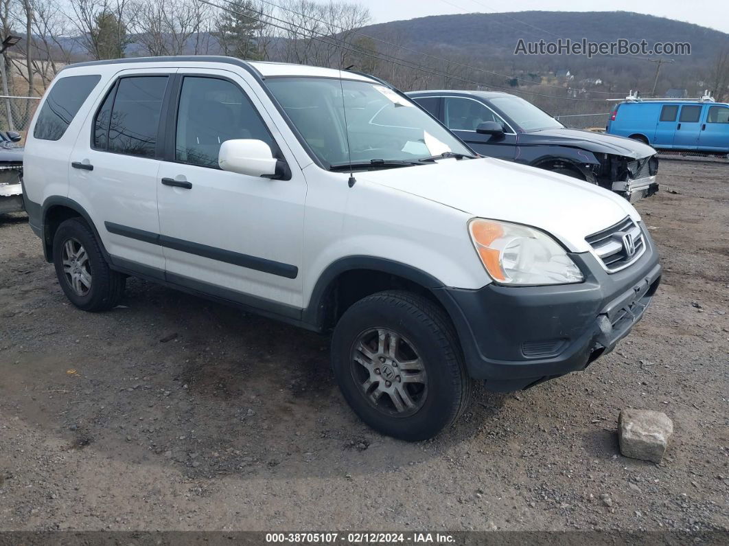 2004 Honda Cr-v Ex White vin: SHSRD78884U219383