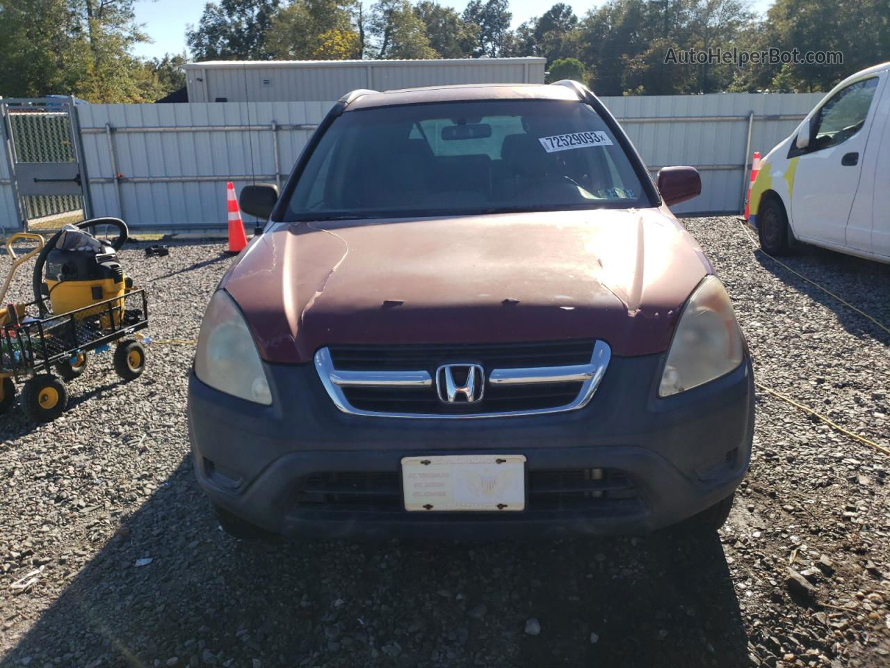 2004 Honda Cr-v Ex Burgundy vin: SHSRD78884U245983