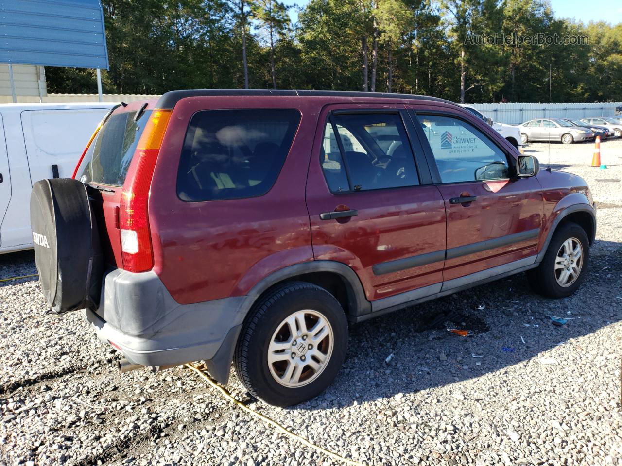 2004 Honda Cr-v Ex Burgundy vin: SHSRD78884U245983