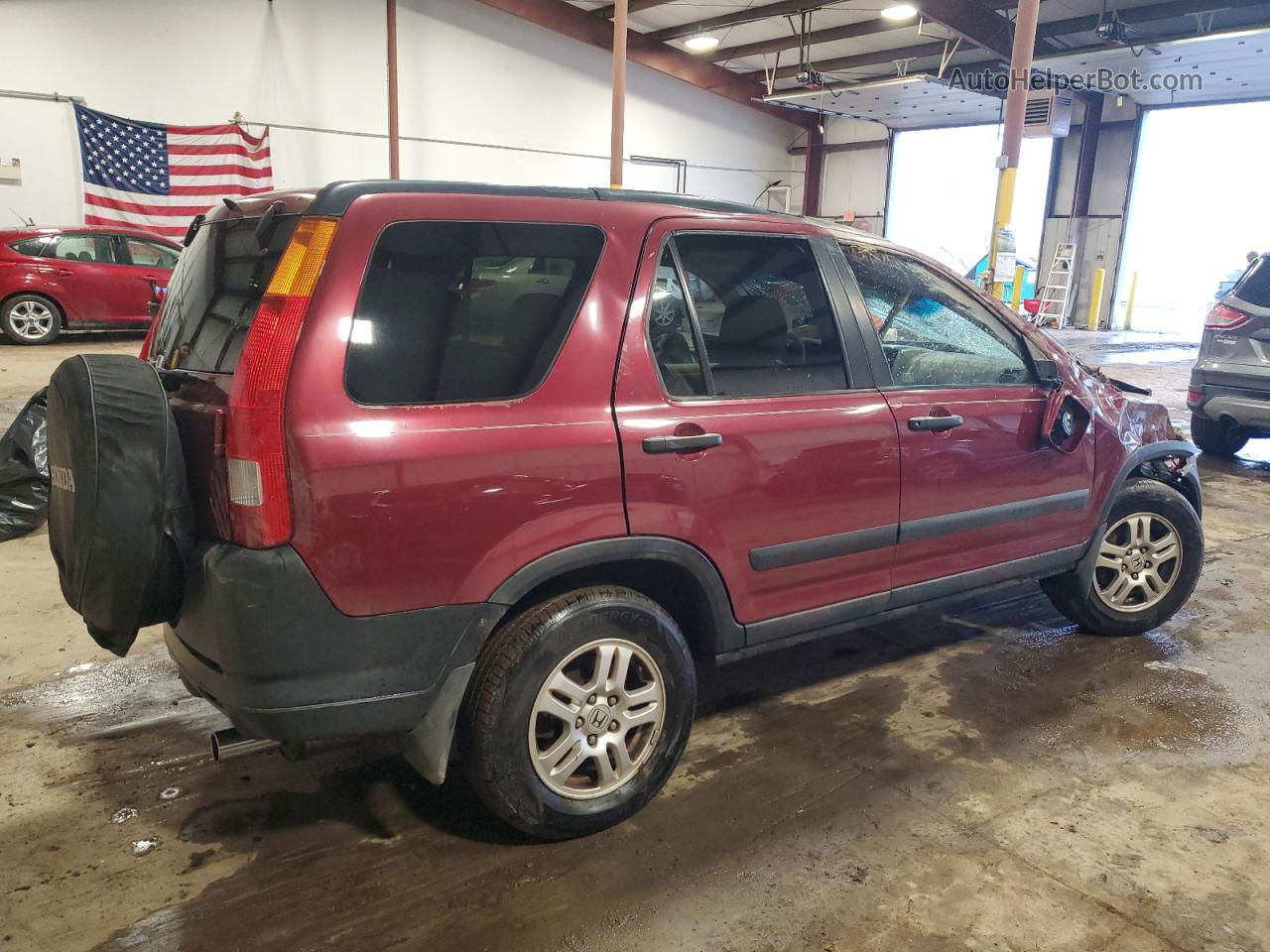 2004 Honda Cr-v Ex Burgundy vin: SHSRD78894U218548