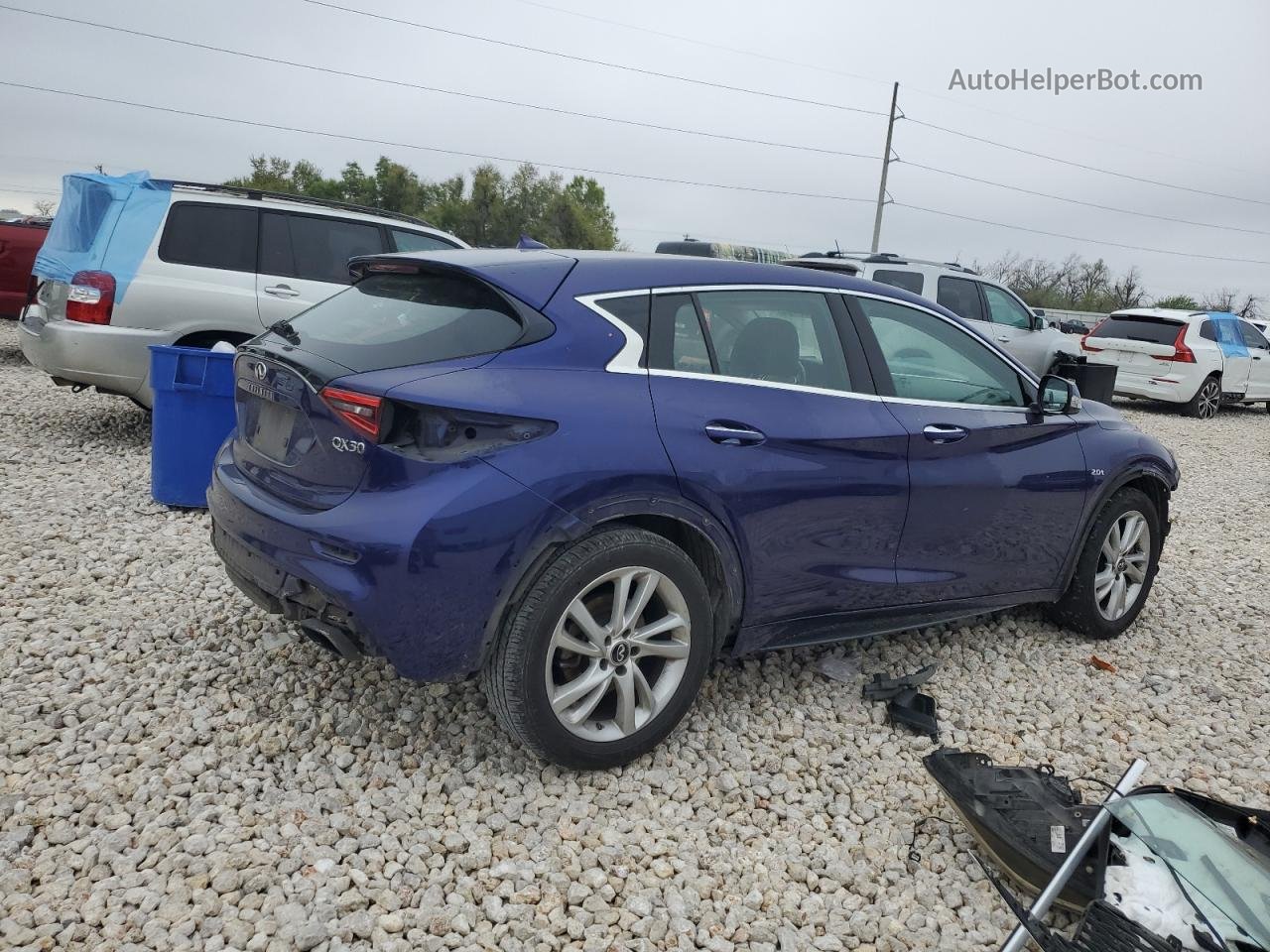 2018 Infiniti Qx30 Base Blue vin: SJKCH5CP2JA054579