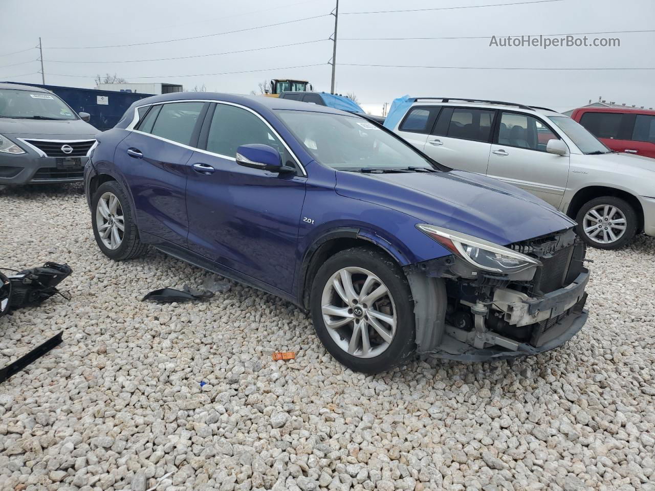 2018 Infiniti Qx30 Base Blue vin: SJKCH5CP2JA054579