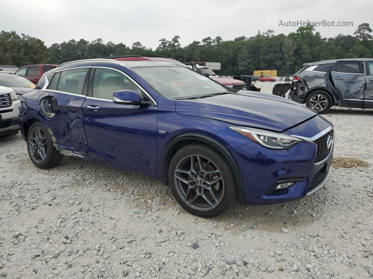 2018 Infiniti Qx30 Base Синий vin: SJKCH5CP7JA053878