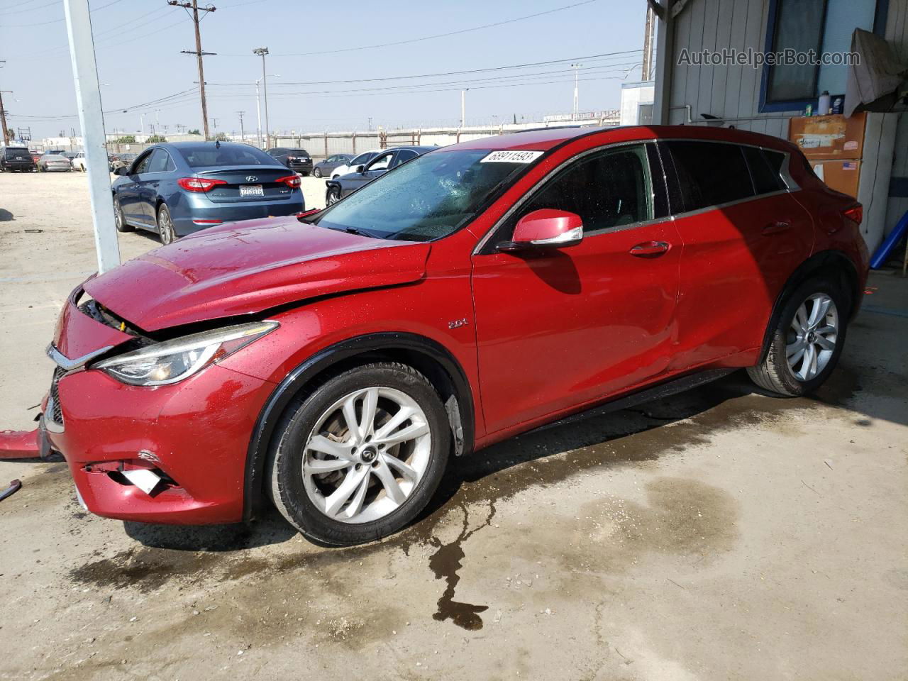 2018 Infiniti Qx30 Base Red vin: SJKCH5CP7JA056408