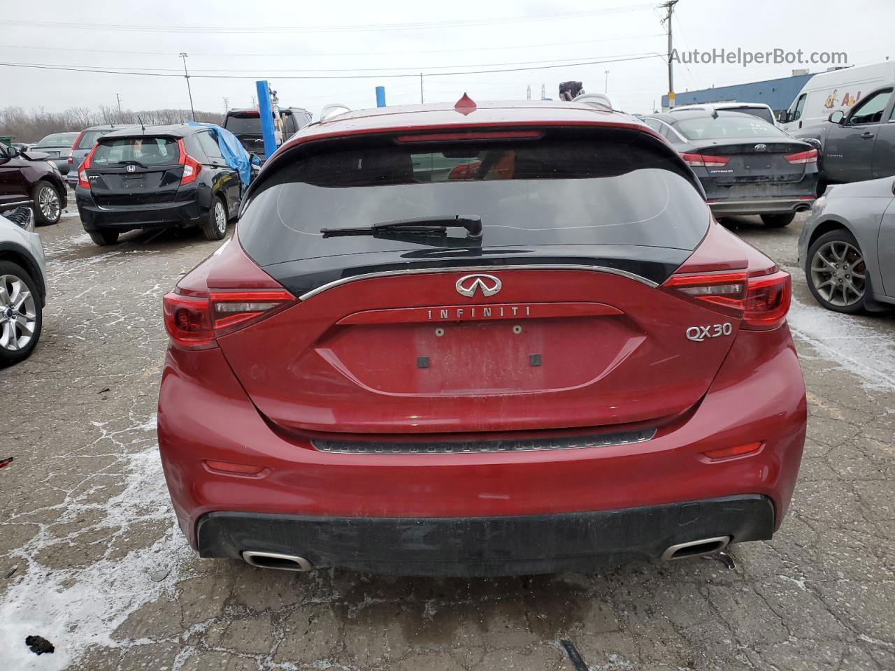 2018 Infiniti Qx30 Base Red vin: SJKCH5CP9JA046253