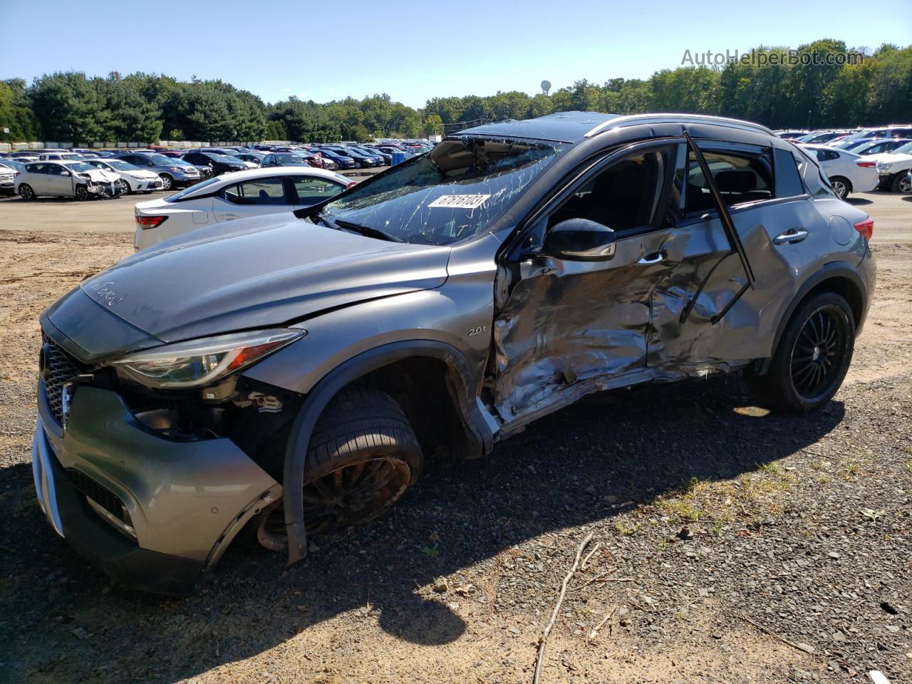 2018 Infiniti Qx30 Base Gray vin: SJKCH5CR0JA046787